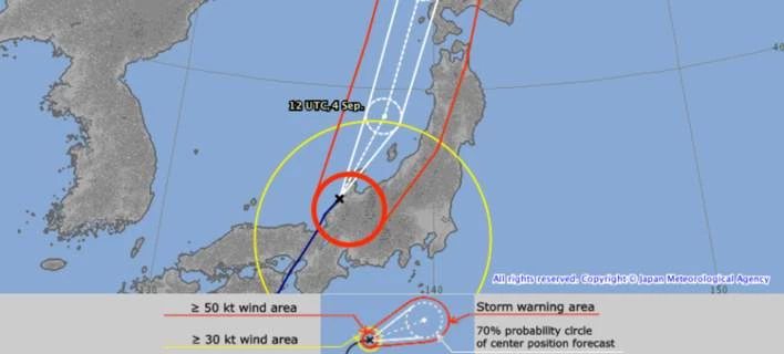Iαπωνία: Ο τυφώνας Τζέμπι έχει αφήσει πίσω του 9 νεκρούς και 340 τραυματίες